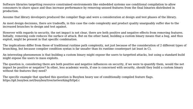 Does removing unused features from libraries through compiler flags increase смотреть онлайн