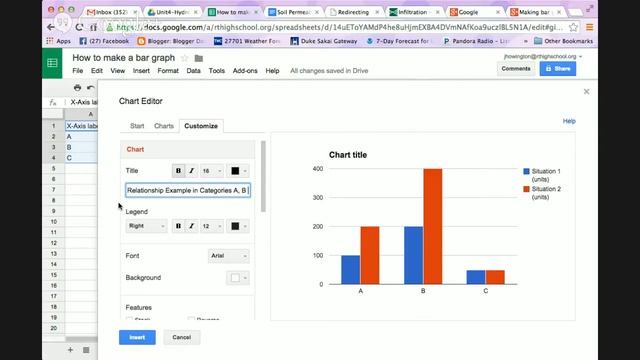 Making bar graphs on GoogleSpreadsheets смотреть онлайн