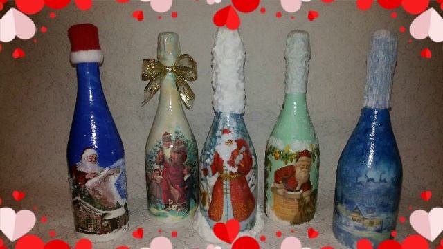 Декупаж бутылок. смотреть онлайн