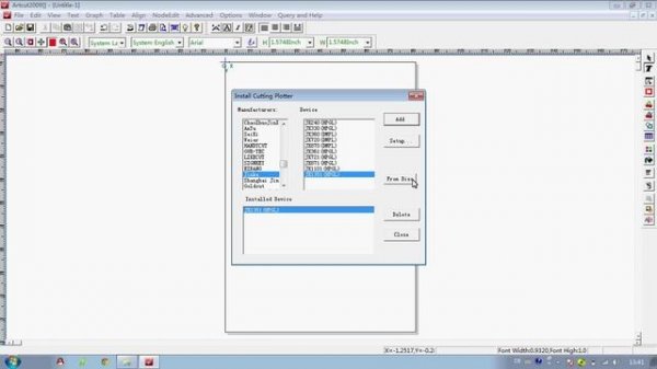 SENFENG CUTTING PLOTTER SOFTWARE ARTCUT 2009 INSTRUCTION