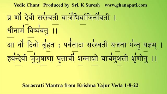 Pra No Devi Sarasvati | Sarasvati Mantra 108 Times | Sri. K Suresh