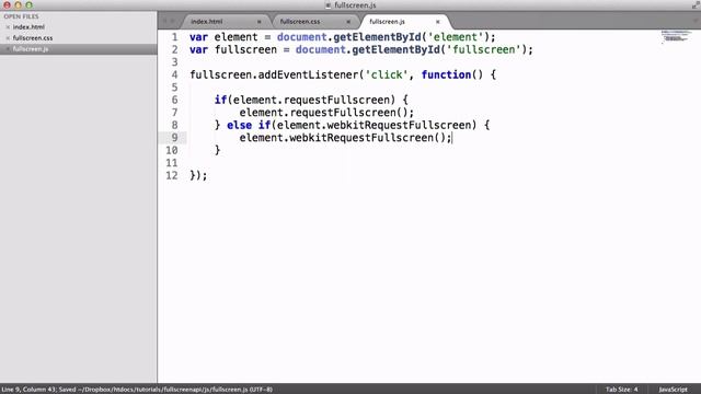 JavaScript Fullscreen API смотреть онлайн