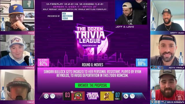 Foreplay vs. The IceDogs | Match 37, Season 4 - The Dozen Trivia League смотреть онлайн