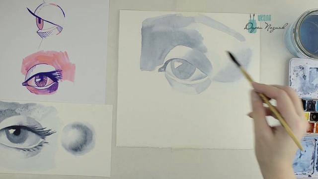 Как нарисовать глаза. Как рисовать глаза поэтапно. Часть 2. смотреть онлайн