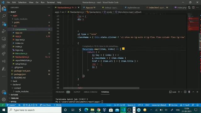 Code for responsive navbar in React js смотреть онлайн