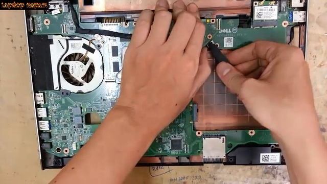 Dell Vostro 3460 Disassembly and fan cleaning - laptop repair смотреть онлайн