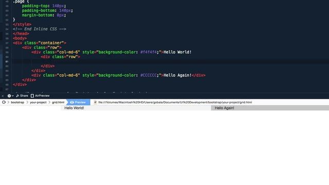 Bootstrap Tutorials Part 2 | Grid Nested