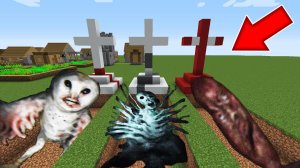 Выбери правильную могилу АНГЕЛ или МОНСТР ИЗ КИНОТЕАТРА или ГУМАНОИДНАЯ СОВА в МАЙНКРАФТ