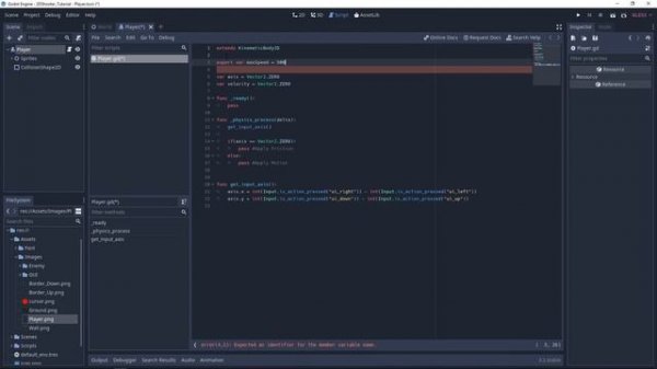Making a 2D shooter game in Godot Engine : Part 1 (Top down world and player movement)