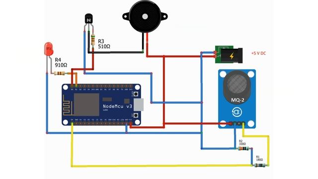 Датчик газа MQ-2+NodeMCU+Blynk смотреть онлайн