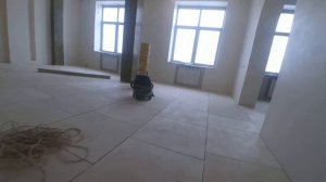 Настил фанеры на бетонное основание с помощью 2к клея и дюбель гвоздей