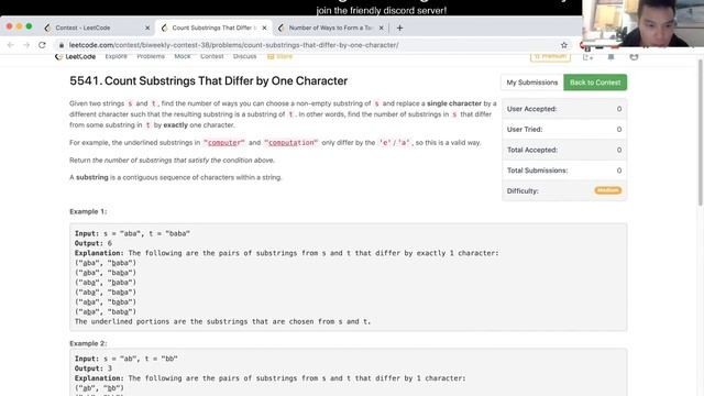 1638. Count Substrings That Differ by One Character (Leetcode Medium) смотреть онлайн