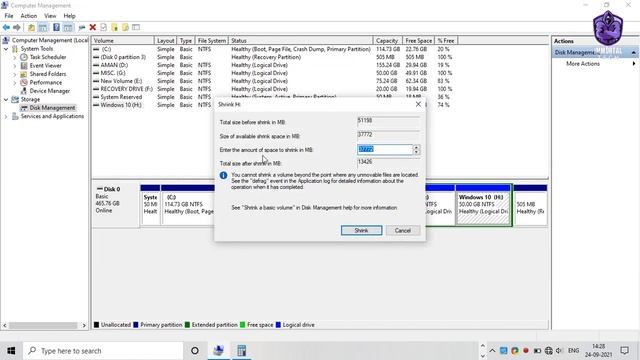 How to make Partition in Windows 10 | Create Disks | Split Local Disk C смотреть онлайн