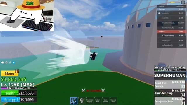 Bongo Cat plays Blox Fruits | Roblox смотреть онлайн