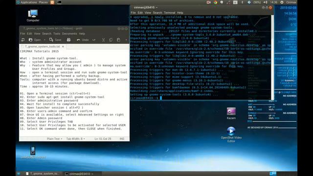 Linux Tutorial : gnome system tools смотреть онлайн