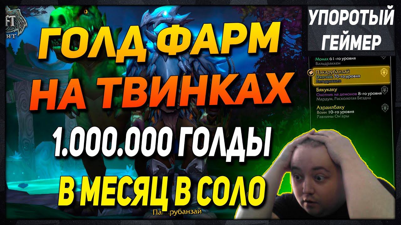 ГОЛД ФАРМ на твинках №1 [WoW] [Dragonflight] до 1.000.000 голды в месяц в СОЛО! смотреть онлайн