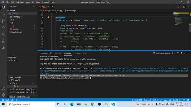 Visual Studio Code JavaFX Configure and Run смотреть онлайн