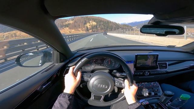 2014 Audi A8 D4 4.2 TDI Quattro | BRENNER PASS Austria POV TEST