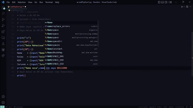 Input Data Mahasiswa Menggunkan Bahasa Python || Latihan Soal 1 || INDONESIA смотреть онлайн