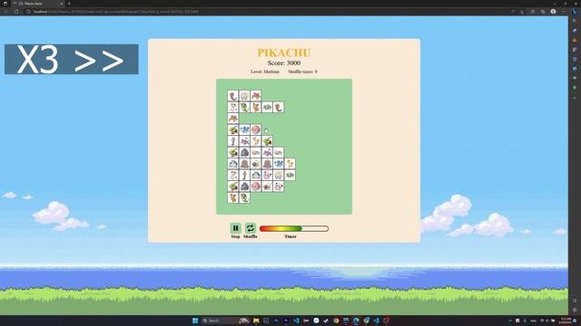 Pikachu Onet Connect Animal Game (HTML/CSS/Javascript) смотреть онлайн