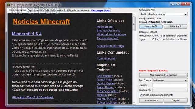 Descarga e instala Minecraft Launcher Actualizable no premium/pirata 1.7.2/1.7.4 смотреть онлайн