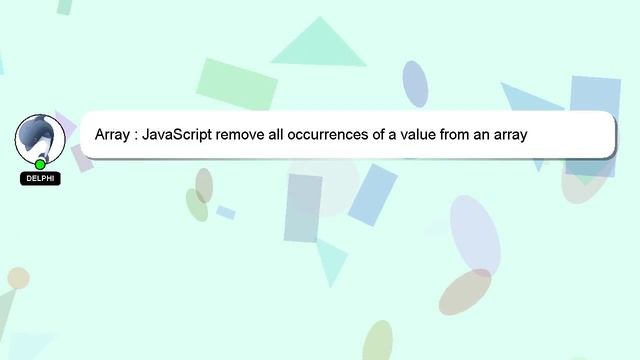 Array : JavaScript remove all occurrences of a value from an array смотреть онлайн