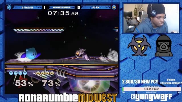 Rona Rumble: Midwest III | Ginger (Kirby) vs Flip (Sheik) смотреть онлайн