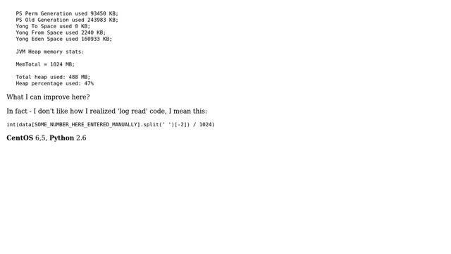 Code Review: Text parsing and calculator (calculate Java heap memory) смотреть онлайн