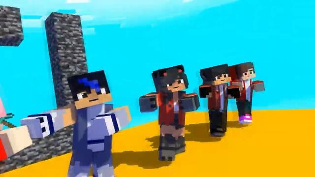 APHMAU Loves Ein  ? |  SHUFFLE DANCE | APHMAU CREW AARON, ZANE, KC & EIN - Minecraft Animation