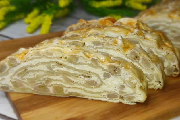 Нежный РУЛЕТ из Лаваша сТВОРОГОМ с БАНАНОМ! Вкусный творожный ДЕСЕРТ к чаю! смотреть онлайн