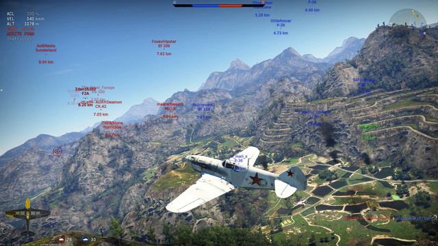 War Thunder: Arcade - LaGG-3-8/Yak-1 (Gameplay) смотреть онлайн