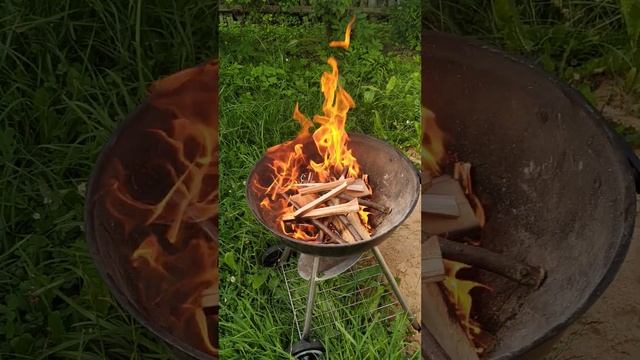 #2. Как горит огонь, треск дровишек, живой звук, дача, природа смотреть онлайн