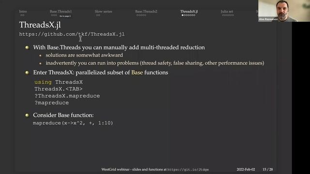 ThreadsX.jl: easier multithreading in Julia смотреть онлайн