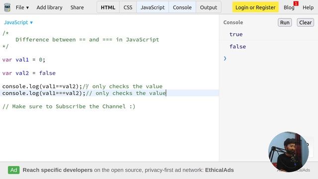 Difference between == and === in JavaScript - Stack Overflow Problem (Solved) смотреть онлайн