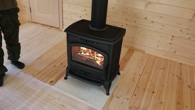 Установил печь камин Kratki Koza K6 смотреть онлайн