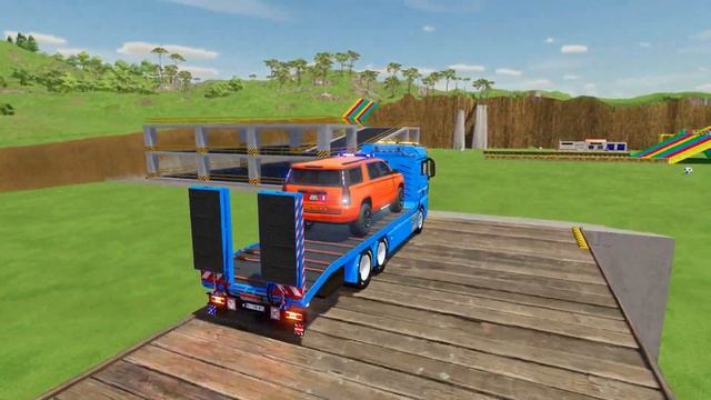 DACIA, VOLKSWAGEN, MERCEDES, GMC POLICE VEHICLES TRANSPORTING WITH MAN TRUCKS ! Farming Simulator 2 смотреть онлайн