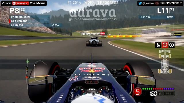 F1 2014 Gameplay Austria 100% Race - Daniel Ricciardo Red Bull смотреть онлайн