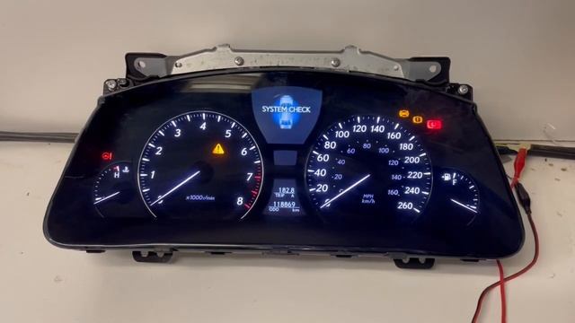 2007-2009 LEXUS LS460 USED DASHBOARD INSTRUMENT CLUSTER TEST