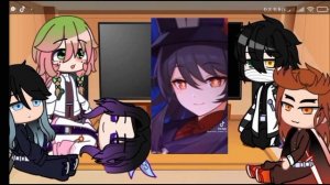 реакция некоторых столпов на Люмин и Ху тао:3 [хусяо-лючайлд]•