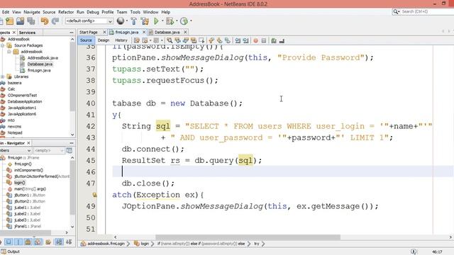 67 - Creating & Validating Login Dialog for Address Book - Learn Java programming language in Pasht смотреть онлайн