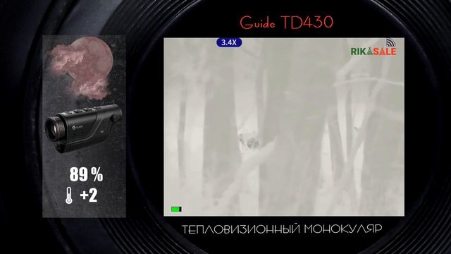 GUIDE TD430 тепловизор, видео из леса, реальные кадры диких животных смотреть онлайн
