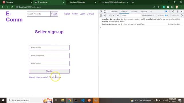 Angular project tutorial #10 Seller Login API integration | Angular E-commerce Project смотреть онлайн