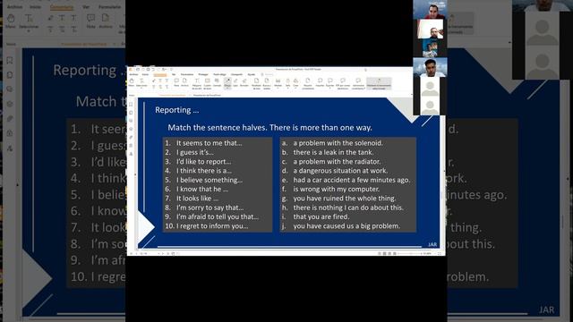 Inglés Corporativo-12-12-2022 Videoconferencia #16 Ways to report a problem. смотреть онлайн
