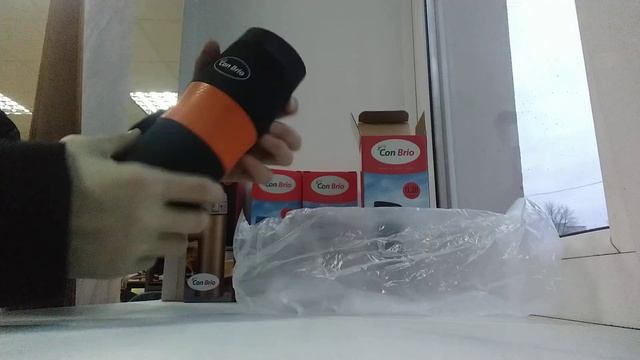 Термокружка Con Brio CB 366 цвет: черный с оранжевым распаковка и обзор устройства смотреть онлайн