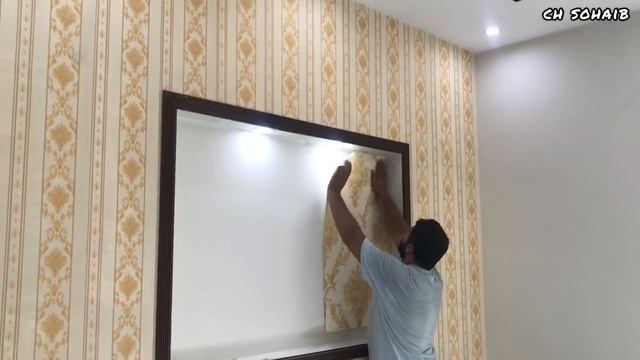 Wallpaper designs for bedroom and drawing room | How to install wallpaper смотреть онлайн