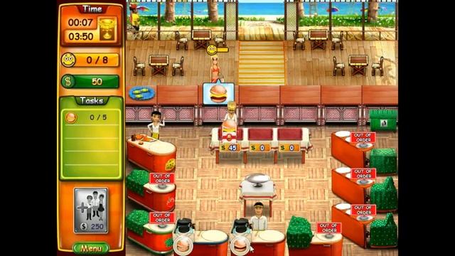 Burger Bustle game play levels 1 - 4 смотреть онлайн