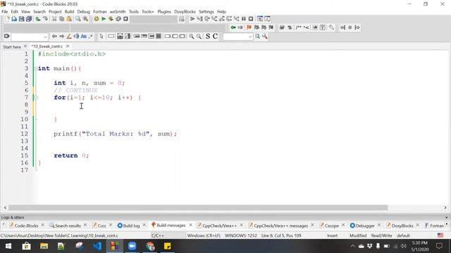 Break and Continue Statement | C Programming Language | Bangla | Lecture 10 смотреть онлайн
