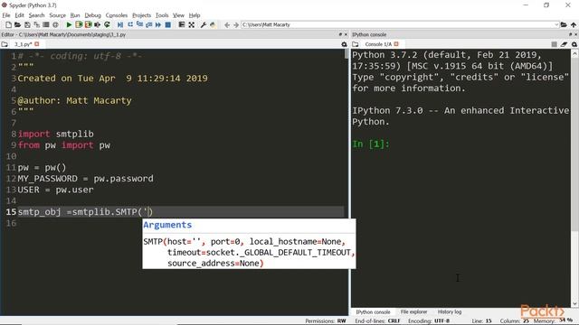 Real World Projects in Python 3.x : Using Python to Send Email | packtpub.com смотреть онлайн