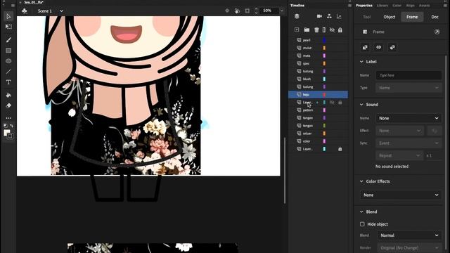 [DOODLE] Illustrating Telegram Sticker in Adobe Animate | Journal of S. смотреть онлайн