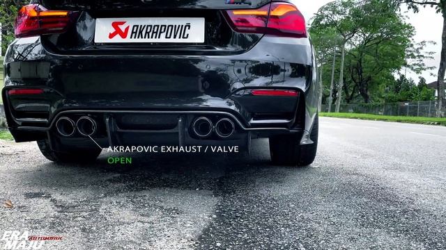 Akrapovic Exhaust System X BMW M4 Competition valve on/off sound review смотреть онлайн